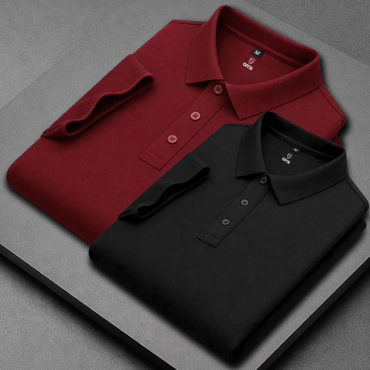 Men’s Cotton Polo T-Shirt Combo(Maroon and Black)