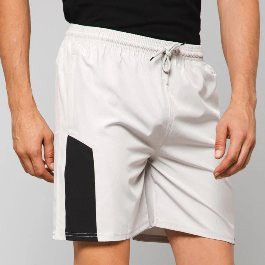 Light Grey Colour Block Shorts