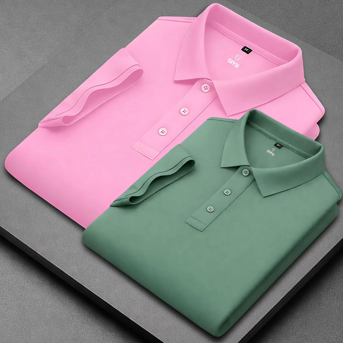 Men’s Cotton Polo T-Shirt Combo(Pista and Pink)