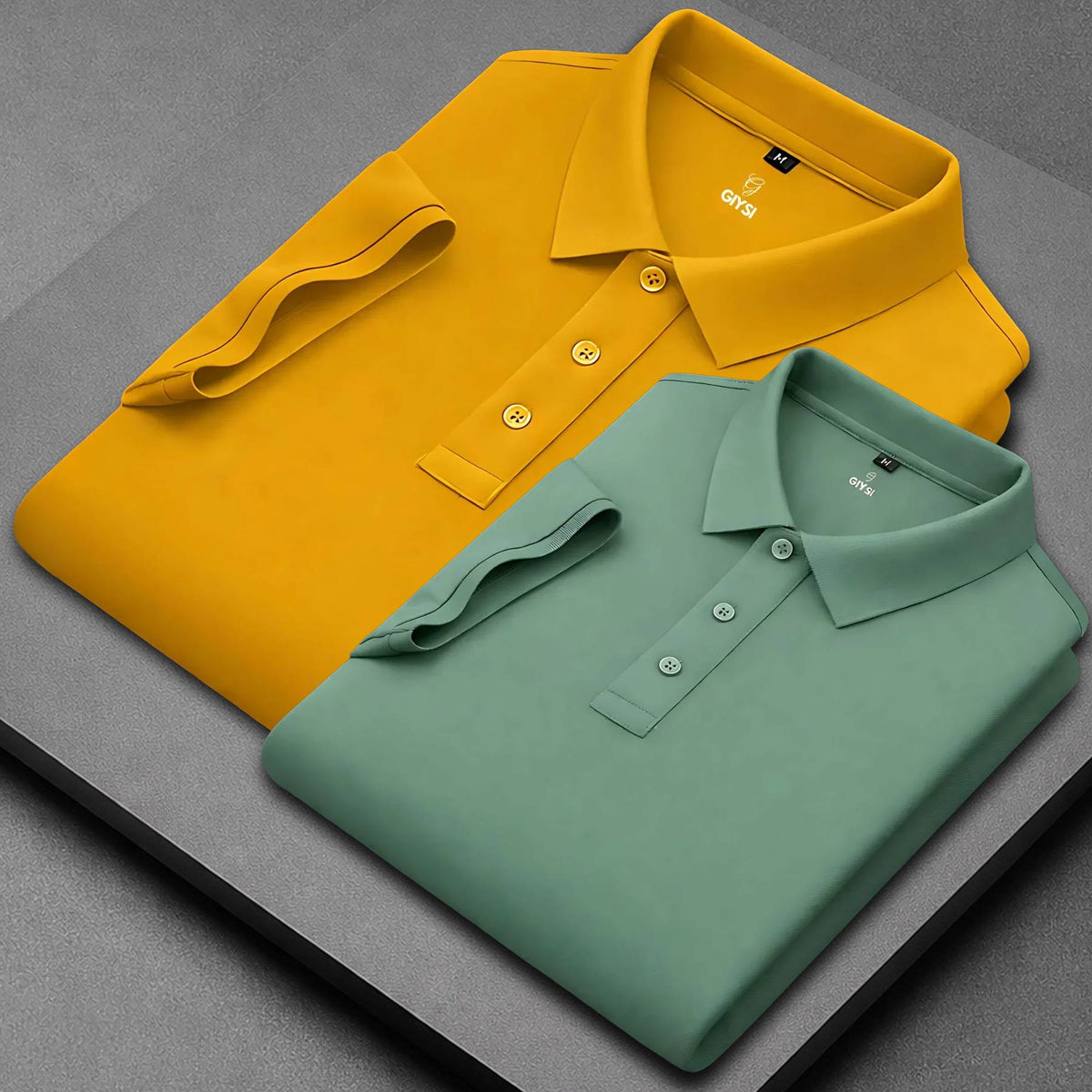 Men’s Cotton Polo T-Shirt Combo(Pista and Mustard)