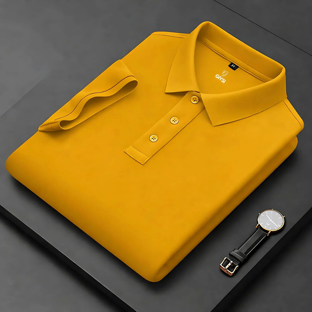 Mustard Cotton Polo T-shirt