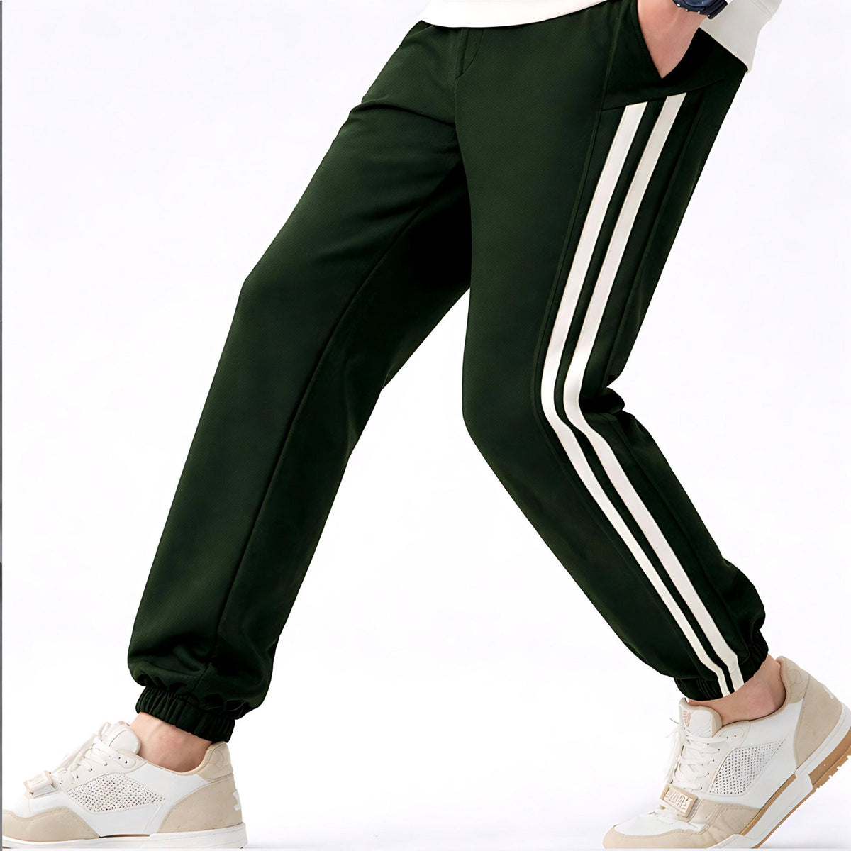 StreetStripe Utility Cotton Jogger (Green)