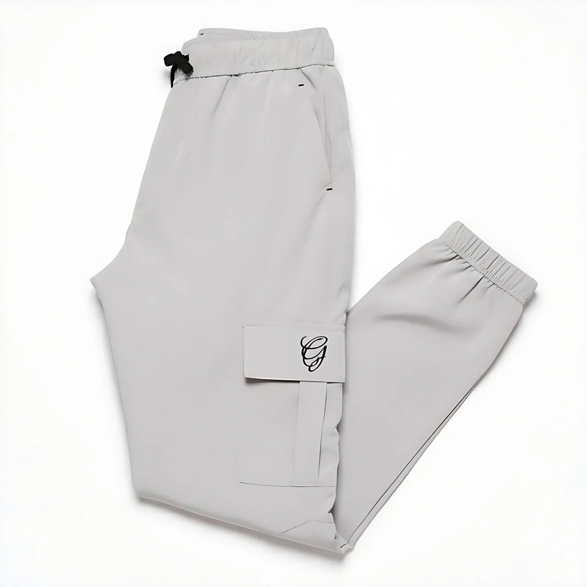 Grey Cargo Elastic Waist Jogger