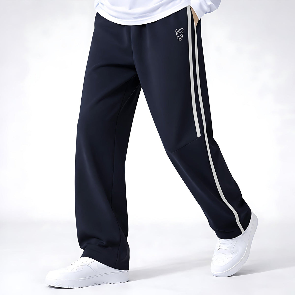 Men’s Straight Fit Navy Track Pants