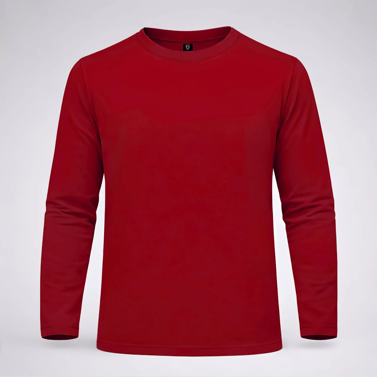 Classic Red Cotton Full-Sleeve T-Shirt