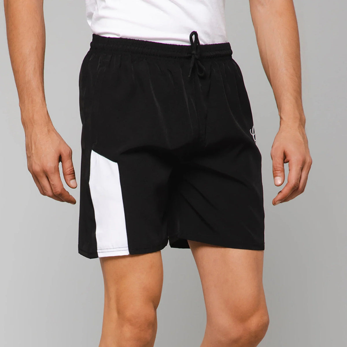 Black Color Block Shorts