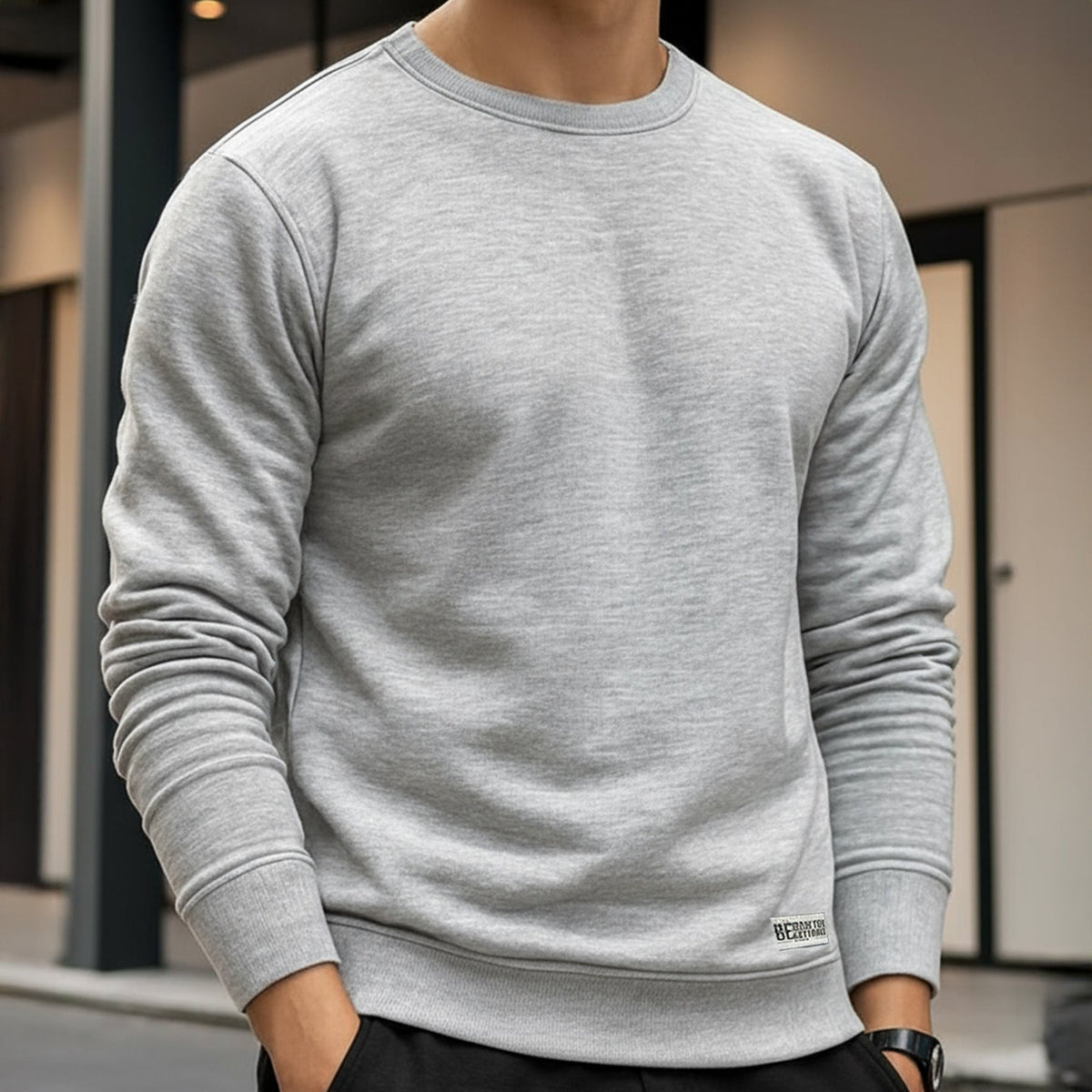 Solid Grey Sweatshirt