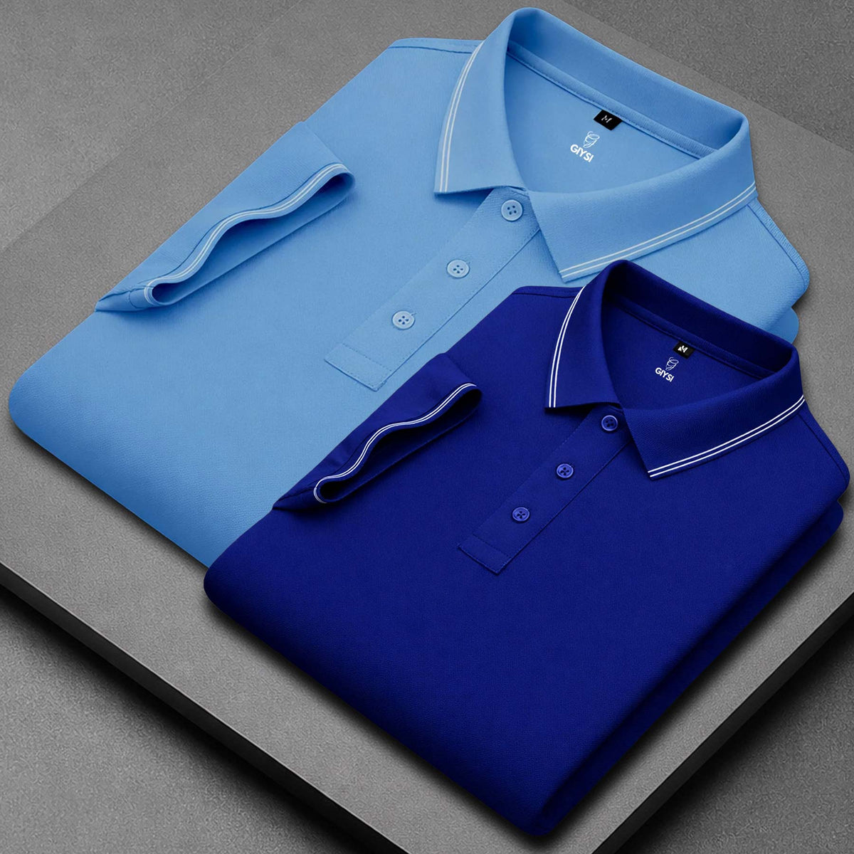Men’s Cotton Polo T-Shirt Combo(Sky and Royal)