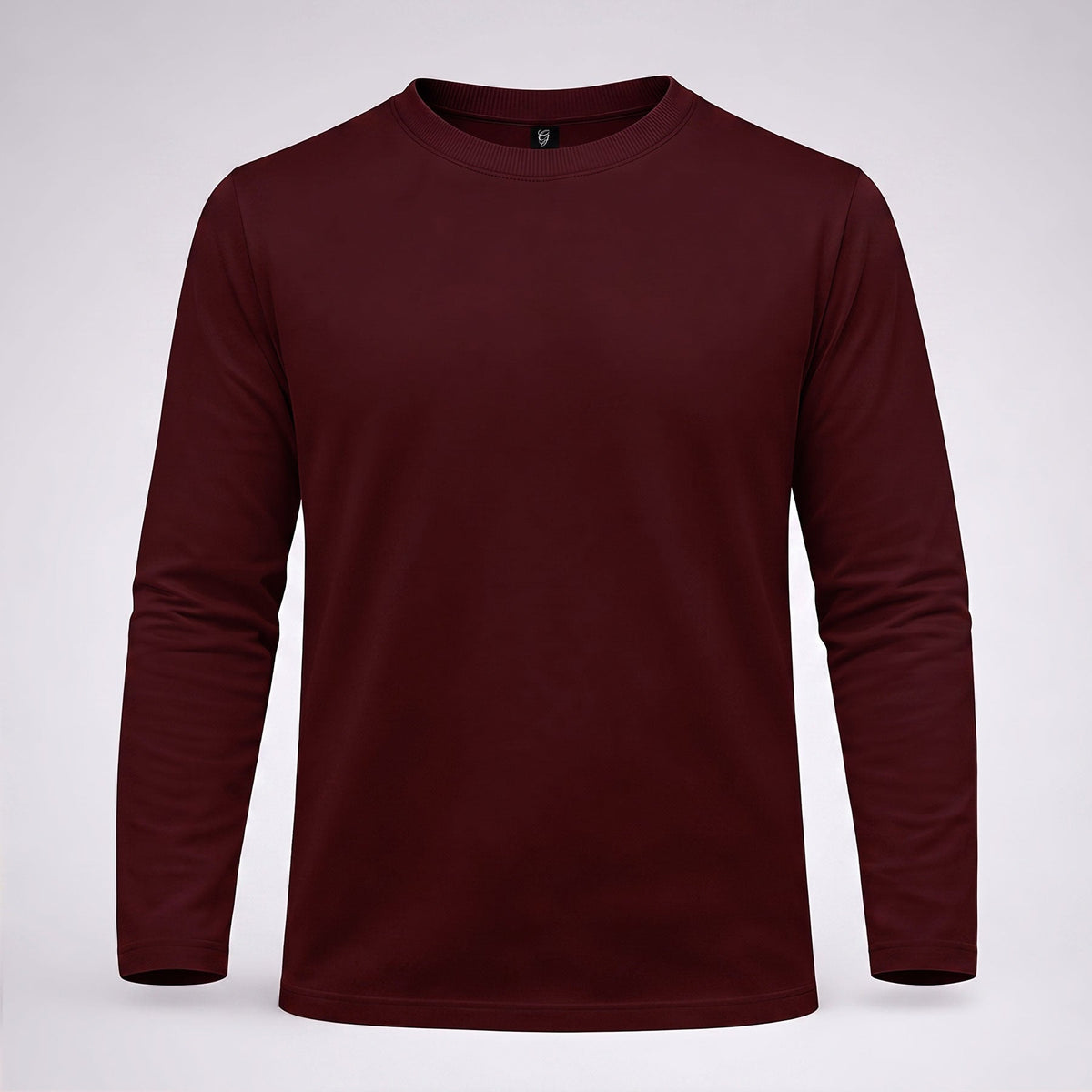Classic Maroon Cotton Full-Sleeve T-Shirt