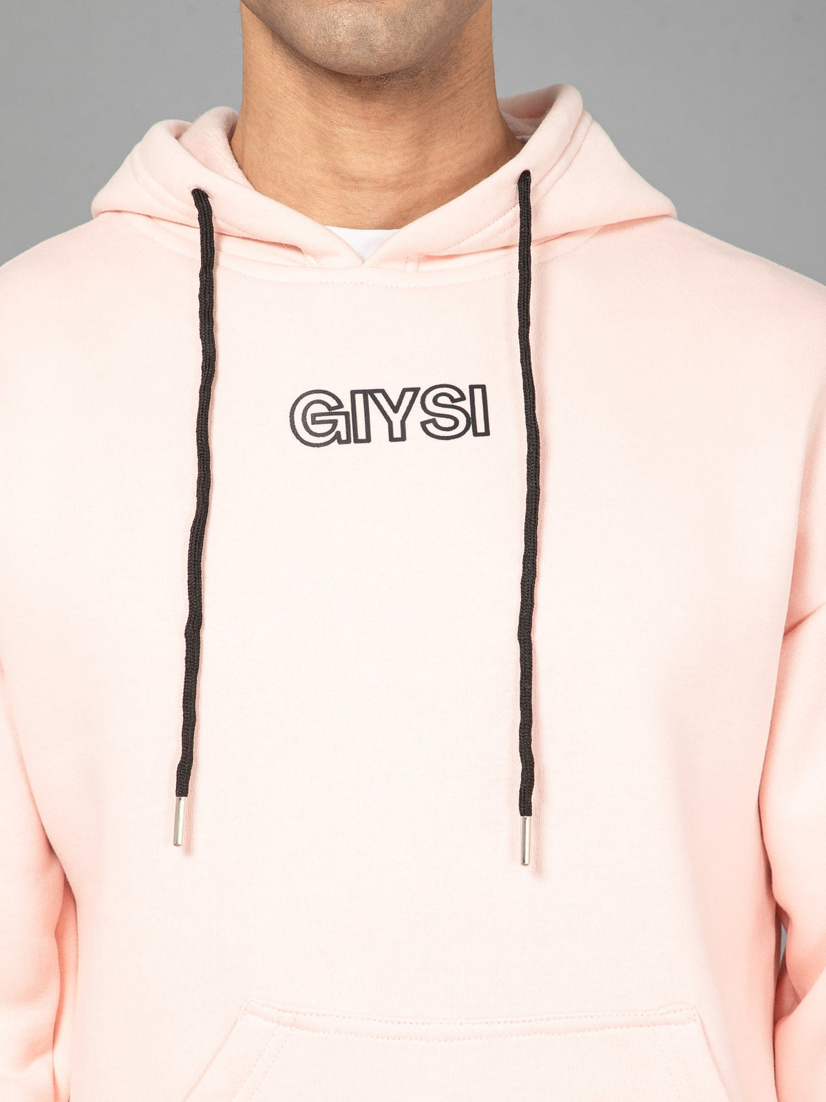 Oversized Pink Printed Hoodie
