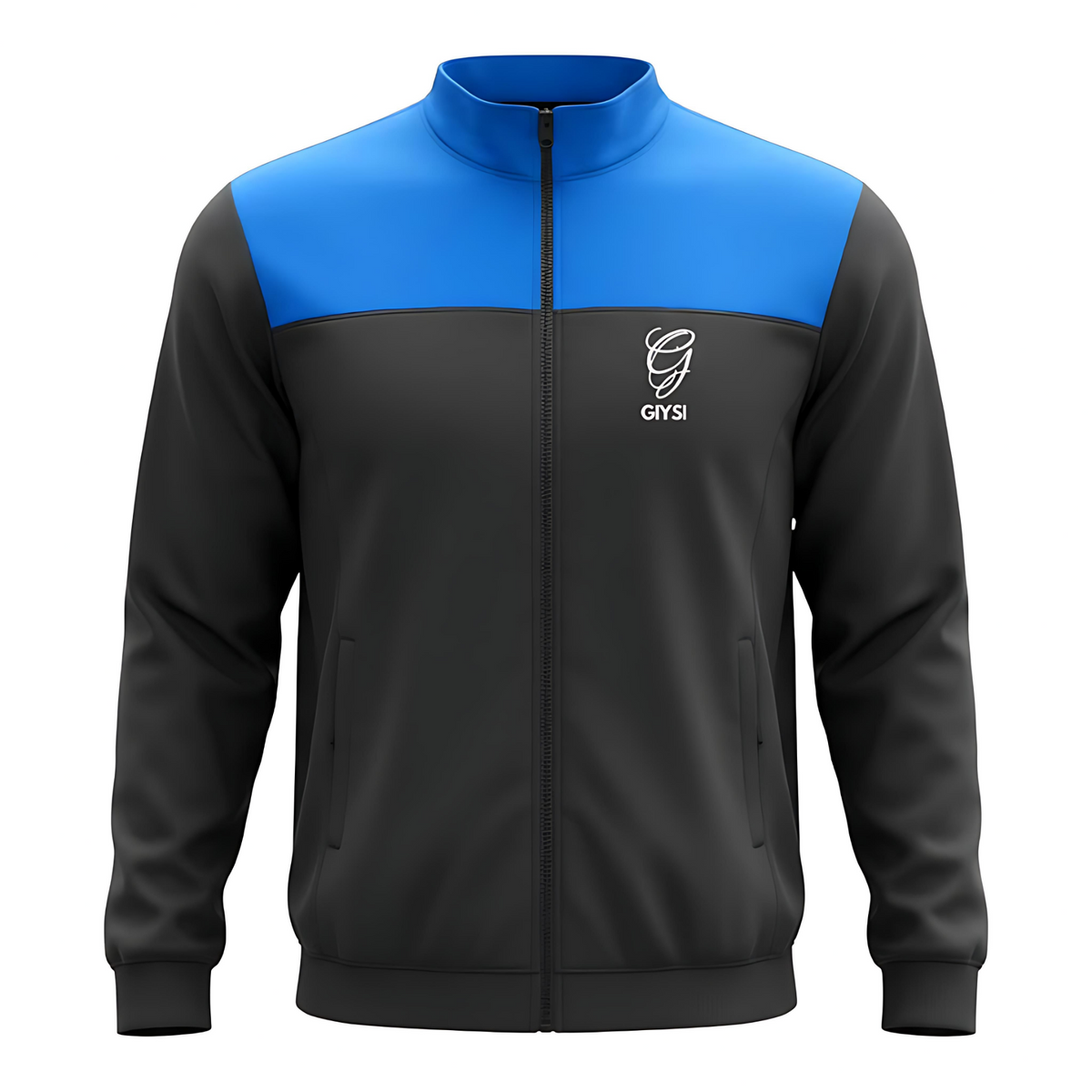 Colour block Jacket Man Jacket (Black&Blue)