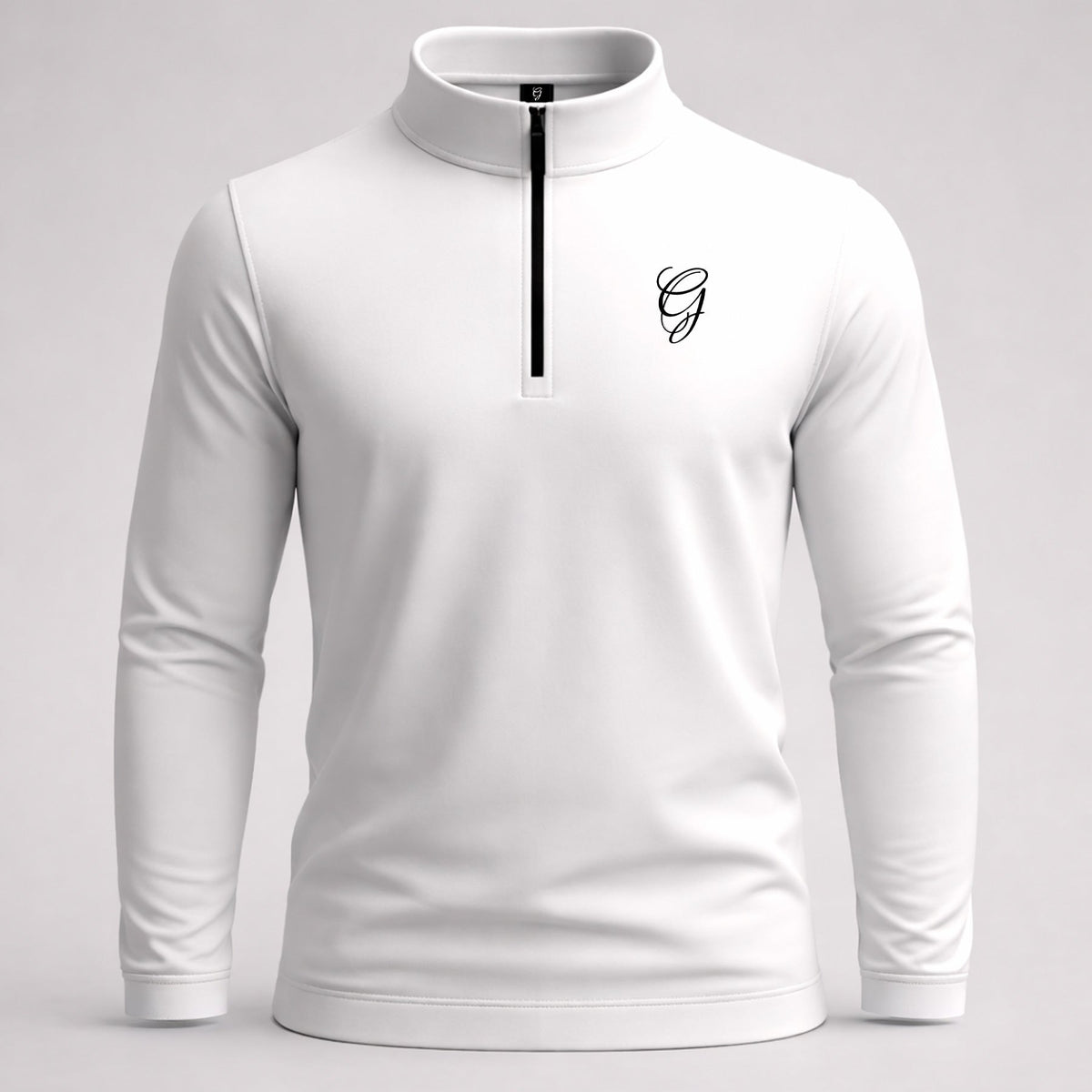 Grey High Neck Sports Full Sleeves T-shirt