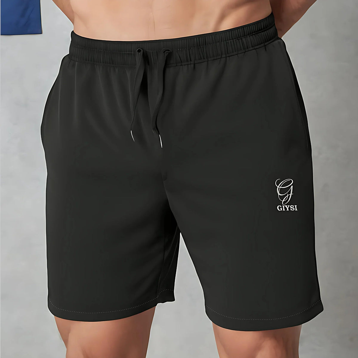 Solid Black Shorts with Zip Pockets