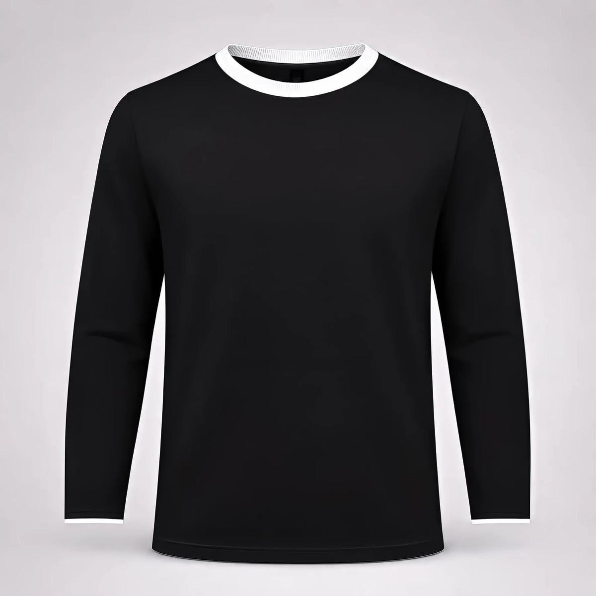 Cotton Black Full Sleeves T-shirt