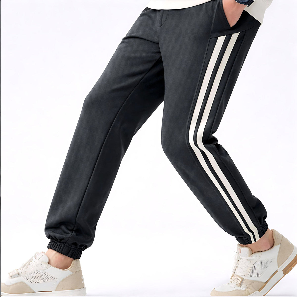 StreetStripe Utility Cotton Jogger (Grey)