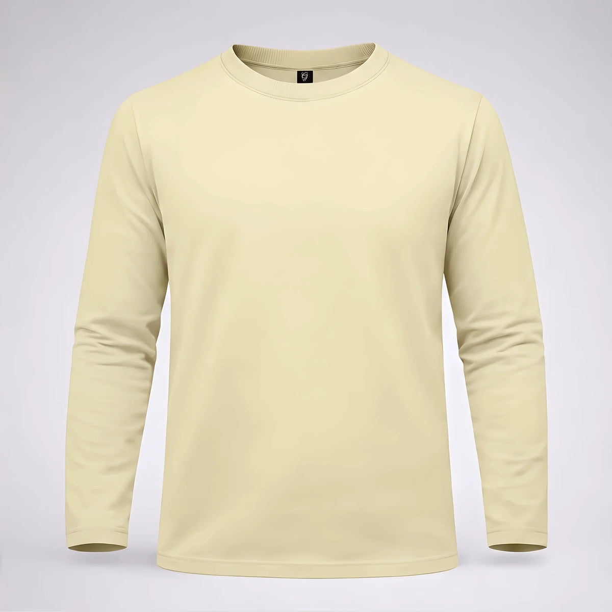 Classic Ivory Cotton Full-Sleeve T-Shirt