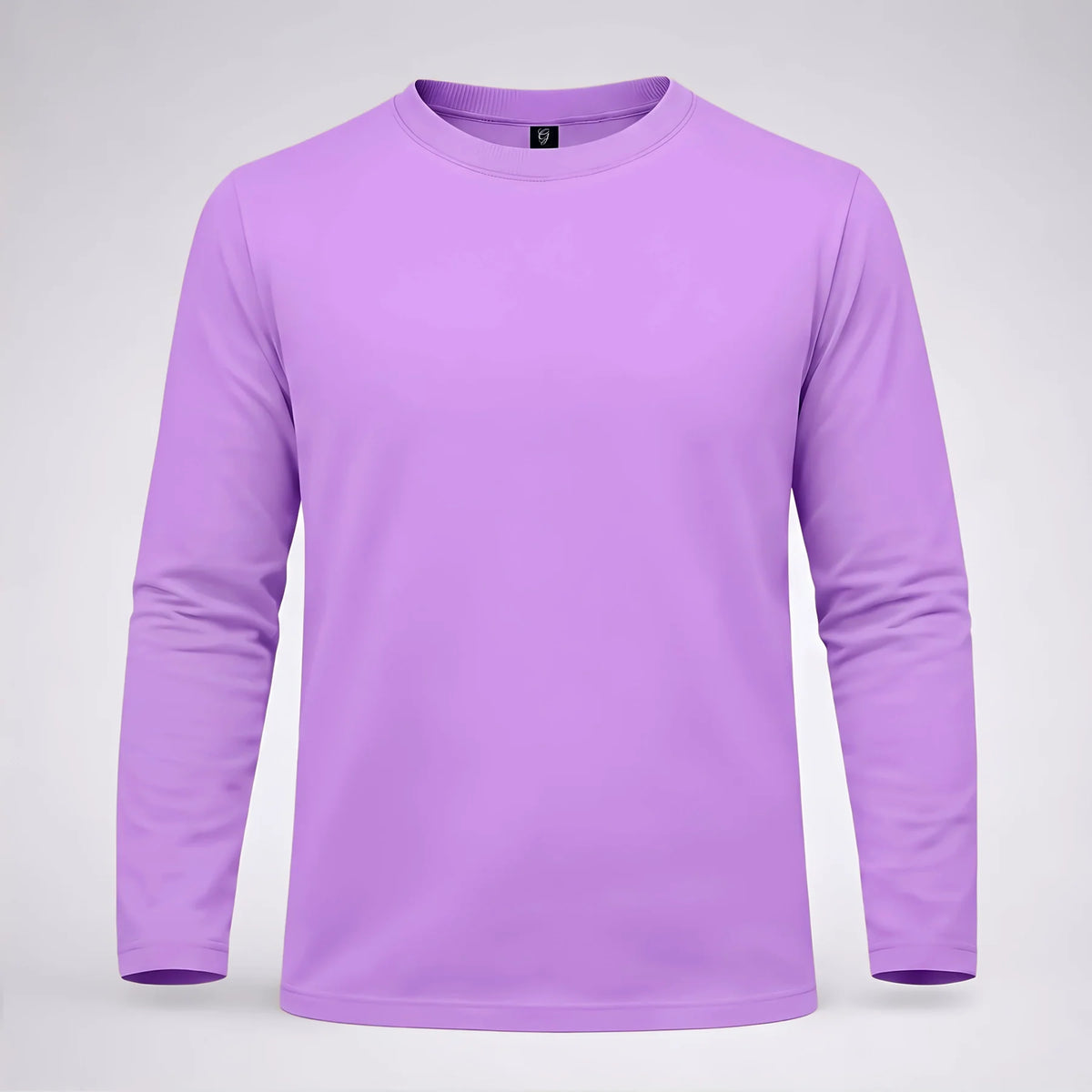 Classic Lilac Cotton Full-Sleeve T-Shirt
