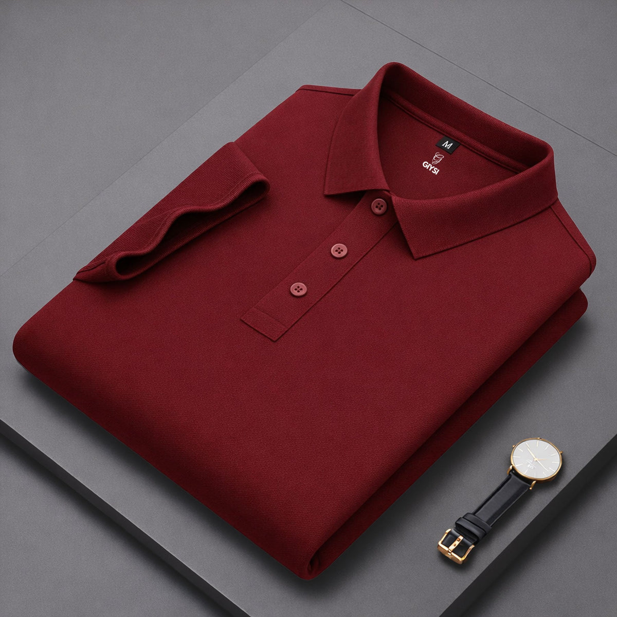 Maroon Cotton Polo T-shirt