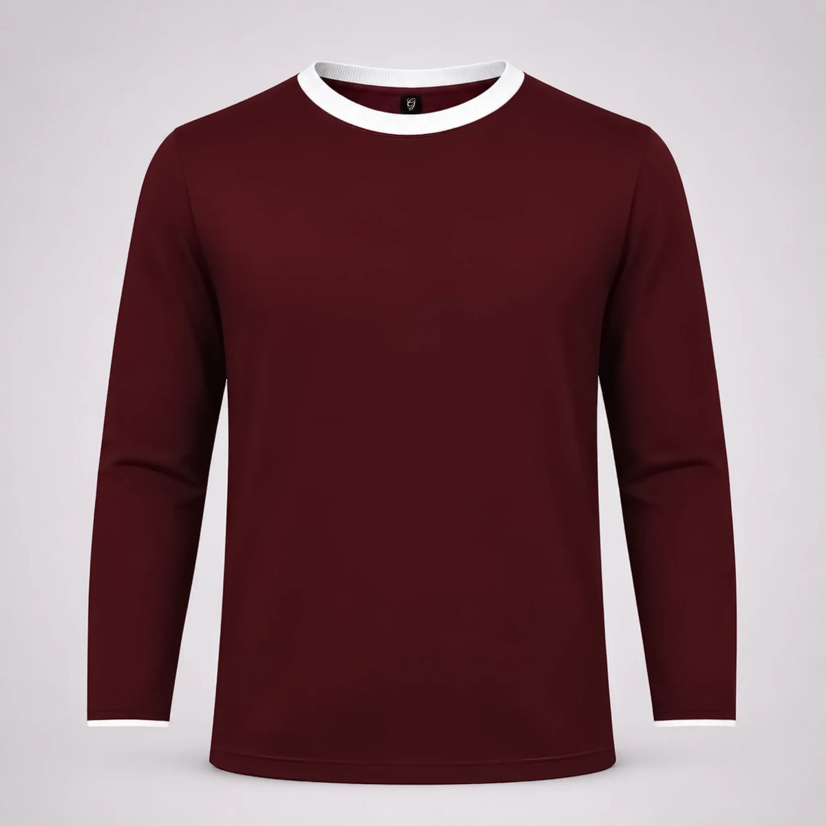 Cotton Maroon Full Sleeves T-shirt