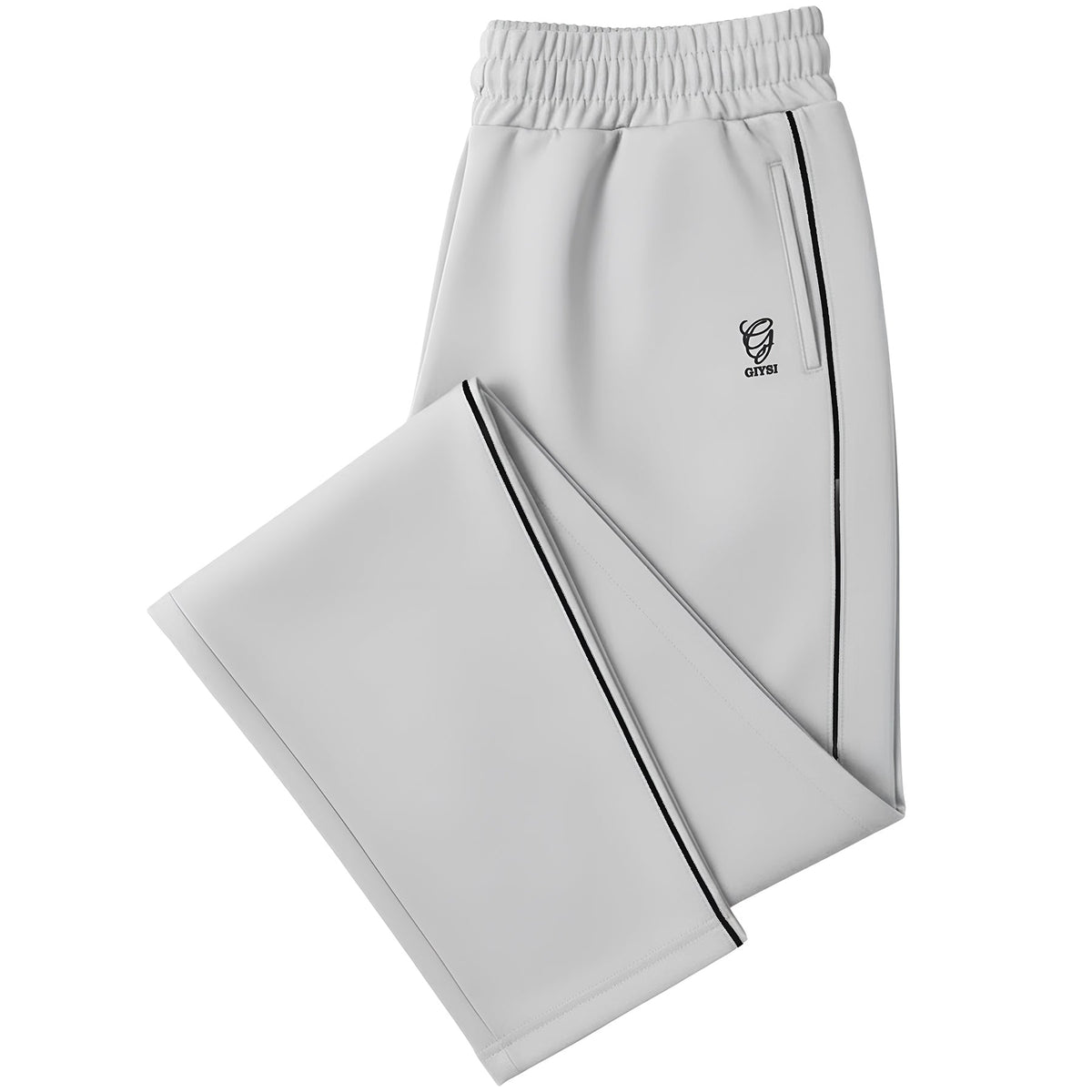 Grey Track Pants with Zipper Pockets