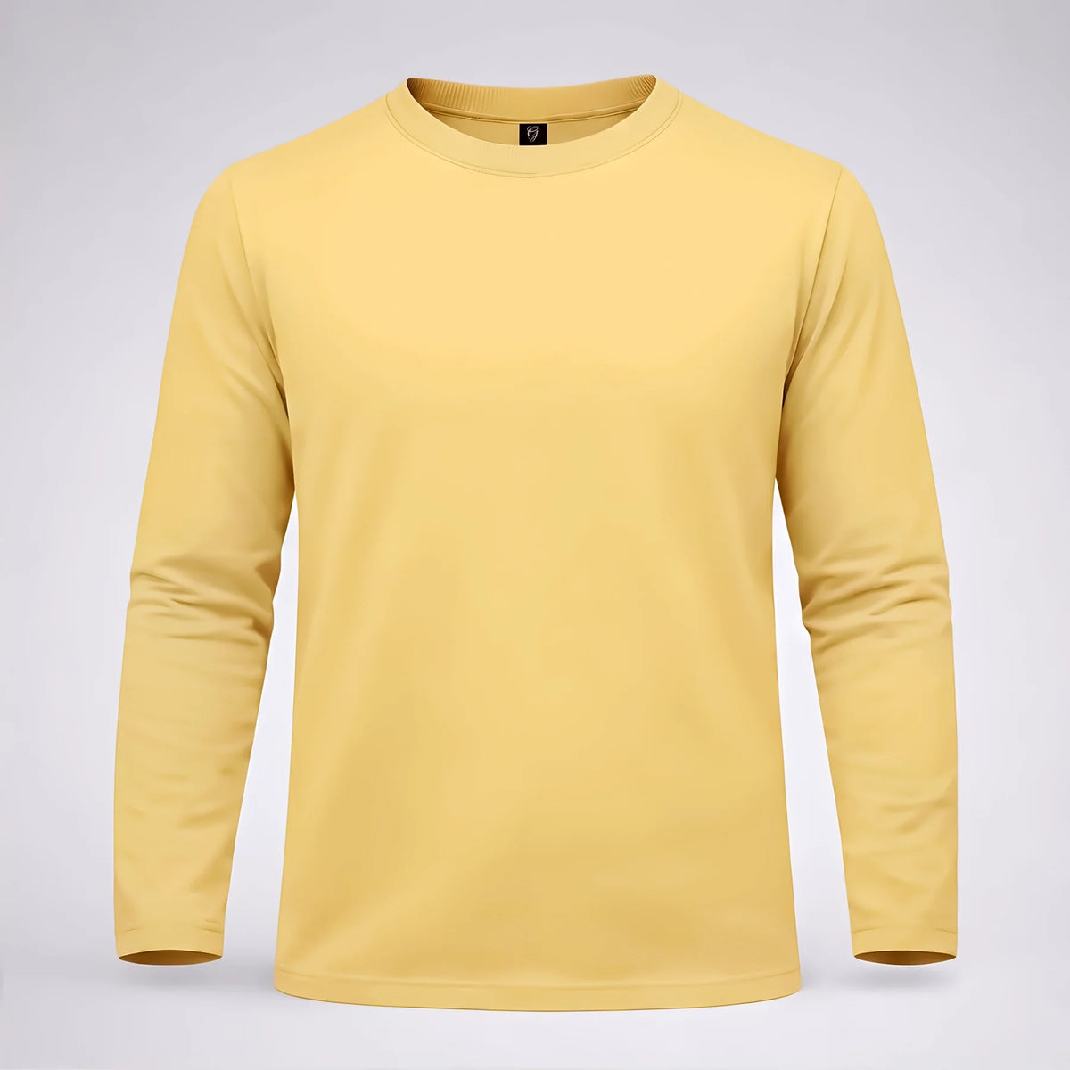 Classic Yellow Cotton Full-Sleeve T-Shirt